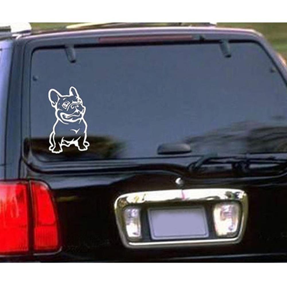 Keo dán xe hơi 3D tùy chỉnh dễ thương Chó Bulldog Pháp / Vật nuôi Vinyl Xe hơi Decal trang trí