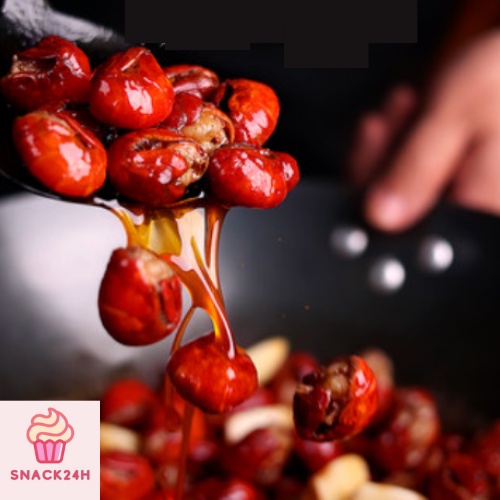 [ FREESHIP ] Tôm đất sốt cay hải sản đóng hộp 100g Snack24hour | BigBuy360 - bigbuy360.vn