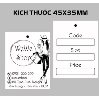 IN 1500 TAG / MÁC quần áo