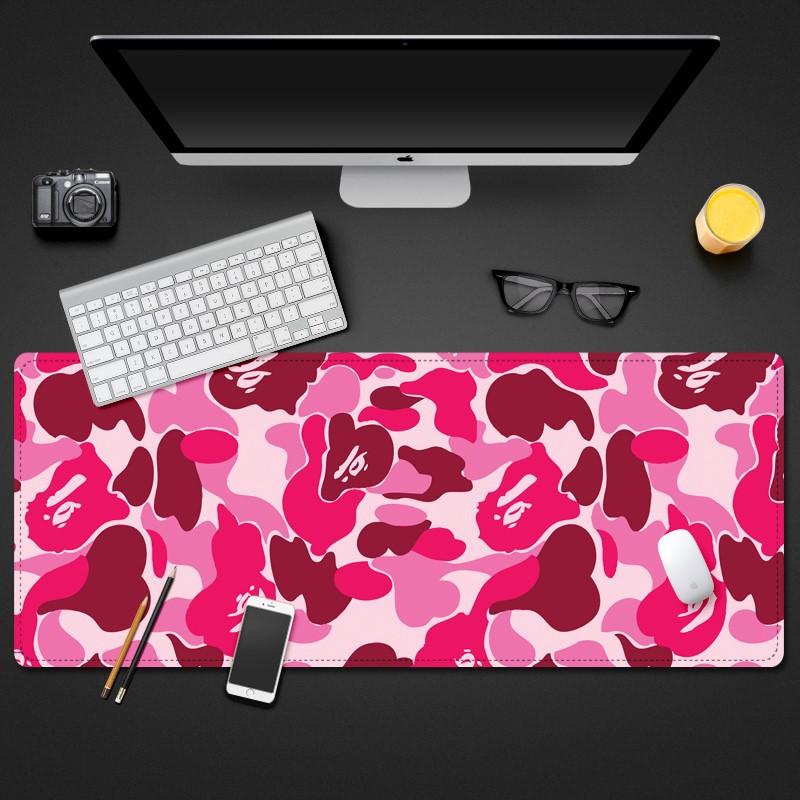 BAPE Thảm Lót Chuột Và Bàn Phím Cỡ Lớn Họa Tiết Rằn Ri