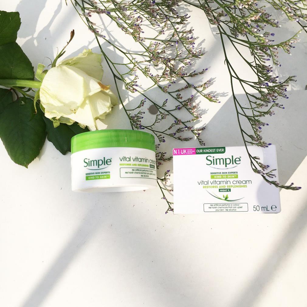 [CHÍNH HÃNG] Kem dưỡng ẩm ban đêm Simple Vital Vitamin Cream Night 50ml | BigBuy360 - bigbuy360.vn