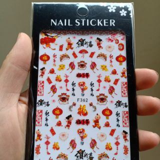 Sticker nail tết các mẫu