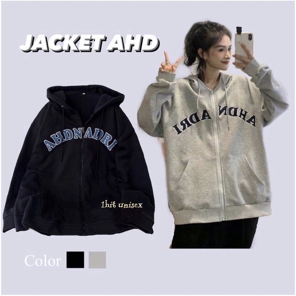 Áo Khoác Nỉ Form Rộng AHD Unisex Nam Nữ  1HIT_UNISEX