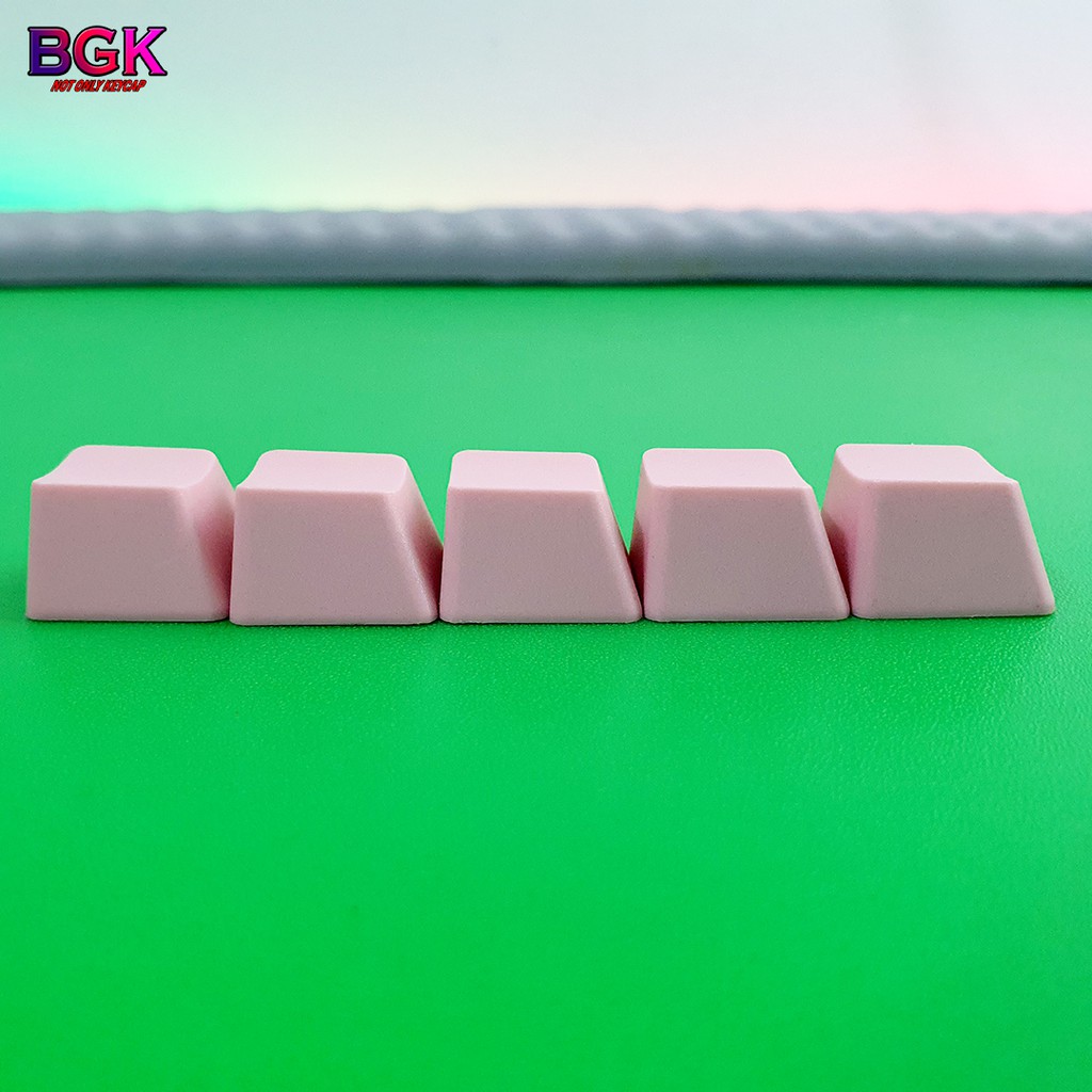 Combo 5 Keycap PBT Blank Trống Hồng Và Trắng Chất Liệu PBT Dày Chuẩn OEM R4