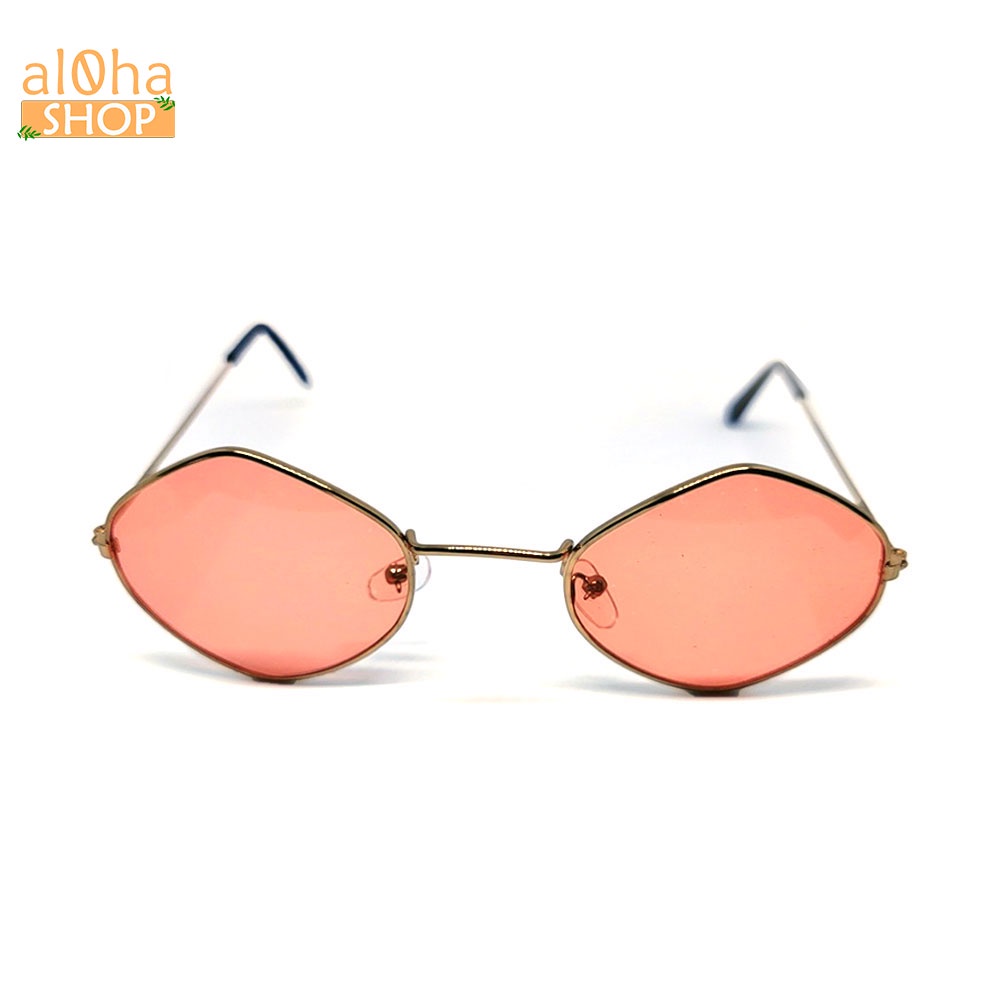 Mắt kính Ulzzang thời trang gọng sắt hình thoi K203 unisex nam nữ phong cách Hàn - al0ha Shop