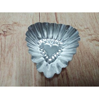 BỘ 50 KHUÔN NHÔM LÀM  BÁNH BÒ BÁNH DA LỢN HÌNH TRÁI TIM 6.5 CM