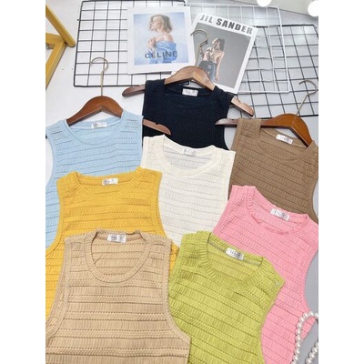 Áo Xốp Nhăn 3 Lỗ Tròn Sát Nách - Mềm Mại Mát Mẻ