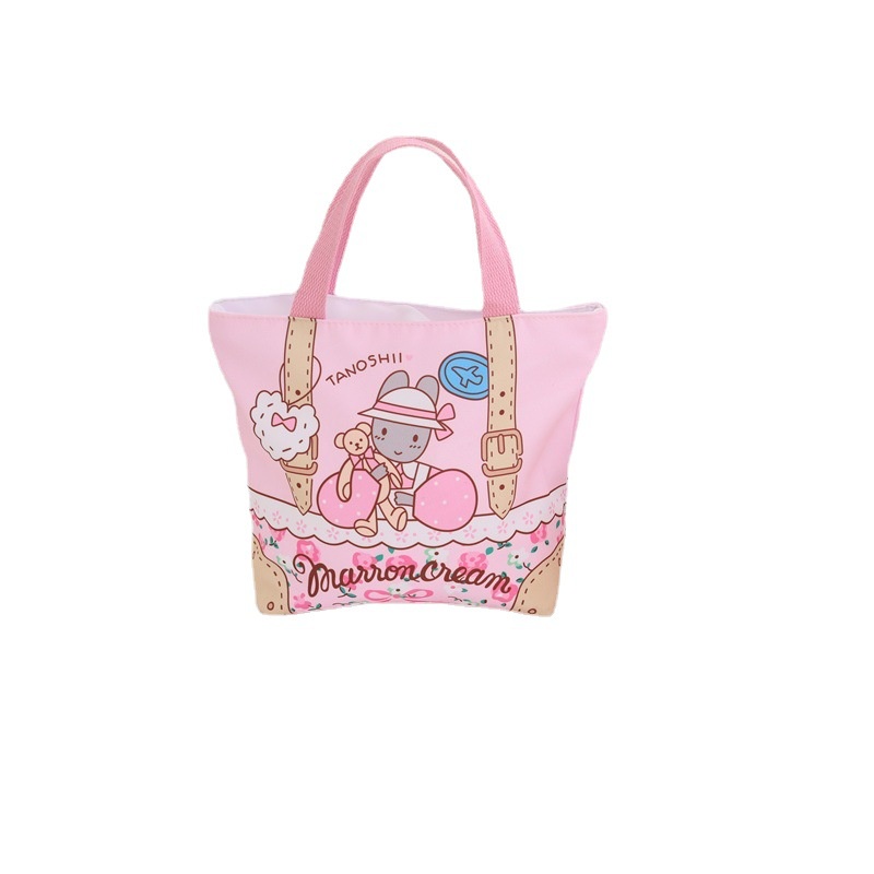 Sanrio Kuromi Túi Đựng Cơm Trưa Vải Canvas Có Tay Cầm Họa Tiết Melody Cinnamon Hoạt Hình Pachacco Sành Điệu Cho Học Sinh