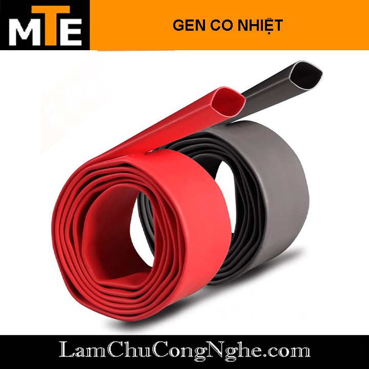 1 mét ống gen co nhiệt cách điện- Phi 12