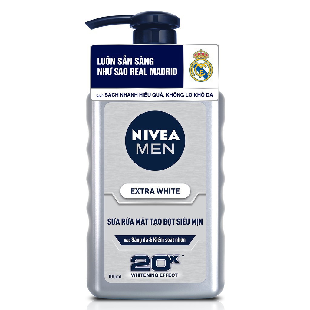 NIVEA -  Sữa rửa mặt Nivea Men giúp sáng da vượt trội 100ml - 83956 Giá Sỉ