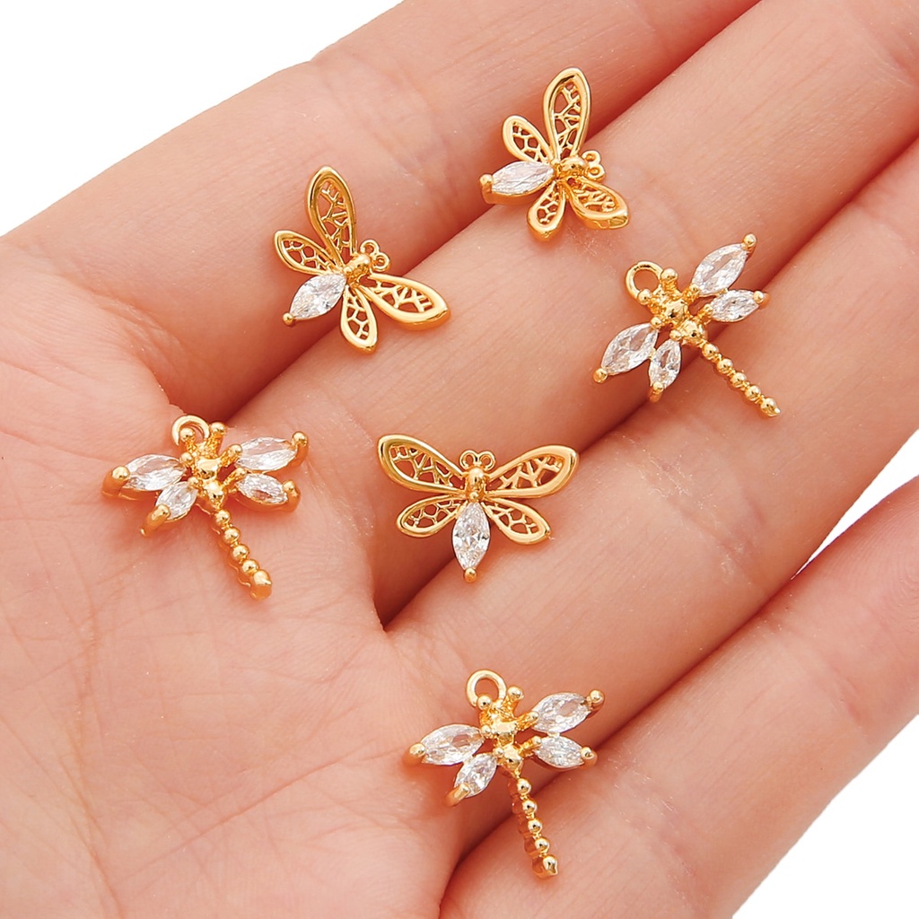 Mặt dây chuyền BEADIA bằng đồng đính đá zircon phong cách hàn quốc thời trang