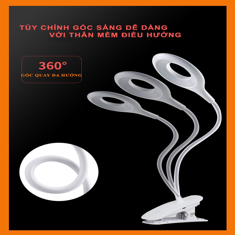 ĐÈN ĐỌC SÁCH CHÂN KẸP ĐA NĂNG| ĐỂ ĐẦU GIƯỜNG ĐỂ BÀN|3 CHẾ ĐỘ LED|CẢM ỨNG KHÔNG DÂY|THIẾT KẾ THÔNG MINH