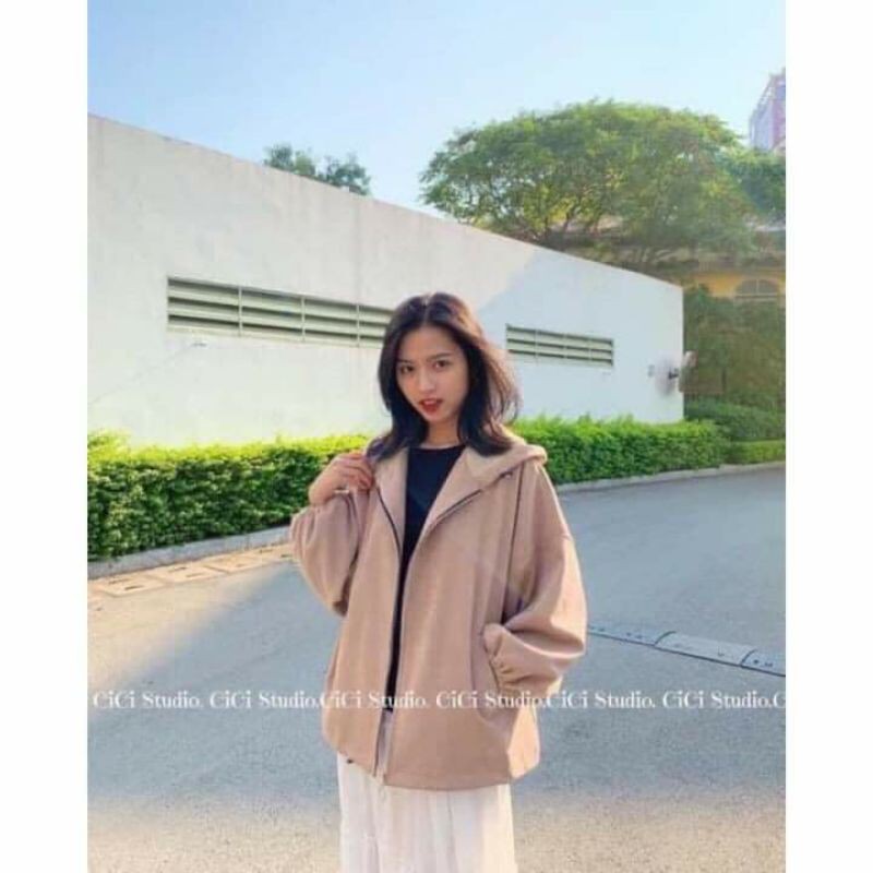 [SIÊU HOT] Áo Khoác RoundLock Tay Bồng Nữ 🌸 Jacket Kaki Mềm Khóa Tròn Form Rộng Về 3 màu | BigBuy360 - bigbuy360.vn