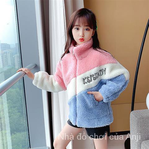 Korean style autumn and winter baby girl coat with rich cashmere