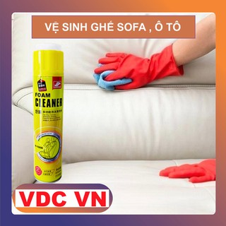 [ SIÊU SẠCH ] Chai xịt vệ sinh nội thất ô tô, Chất tẩy vệ sinh ghế da, Vệ sinh ghế nỉ, ghế vải, ghế Sofa foam cleaner