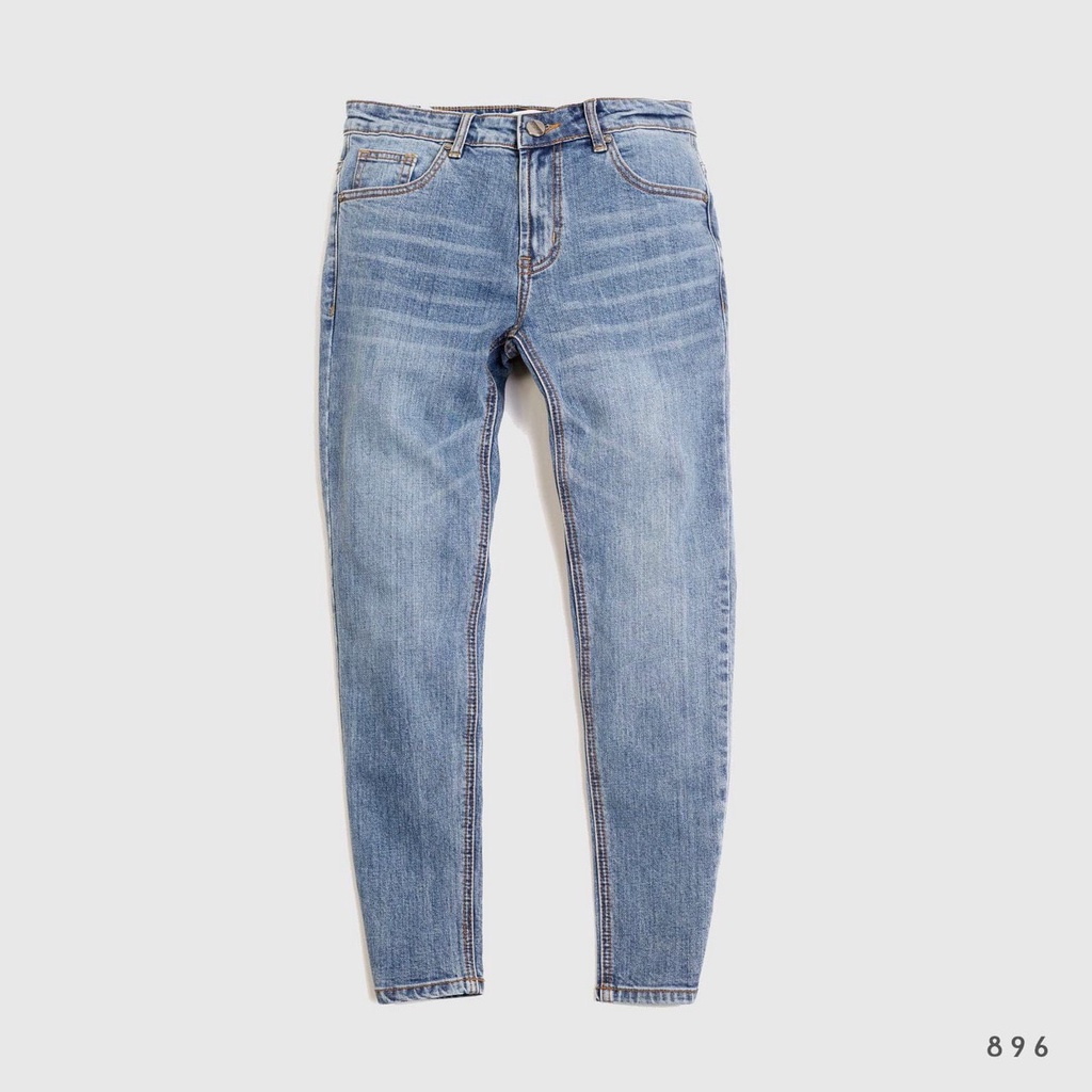 Quần jean nam màu xanh chất demin cao cấp co dãn đẹp from dáng skinny mẫu mới thời trang cao cấp beautiulgilr t012