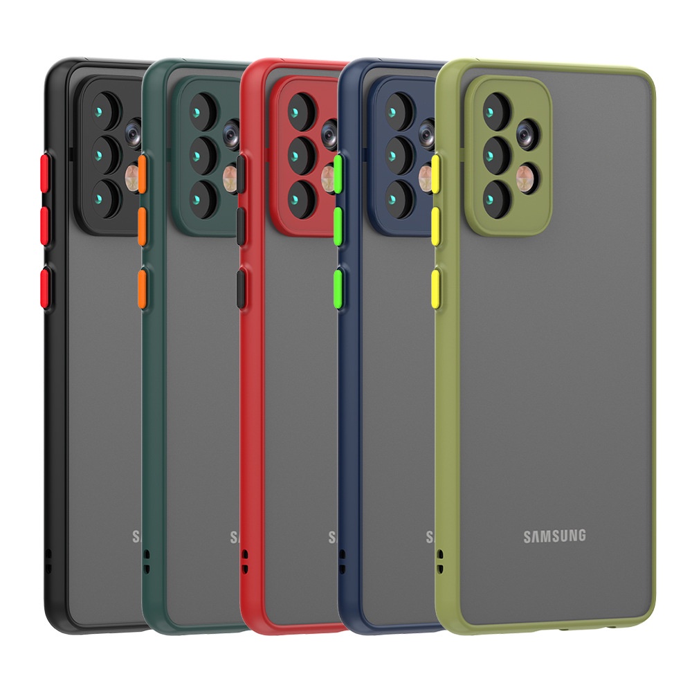 Ốp điện thoại trong suốt nhám chống sốc thời trang cho Samsung Galaxy A05 A05s A14 A04E A04s A04 A03 A23 A33 A53 A73 5G 4G 2022 2023