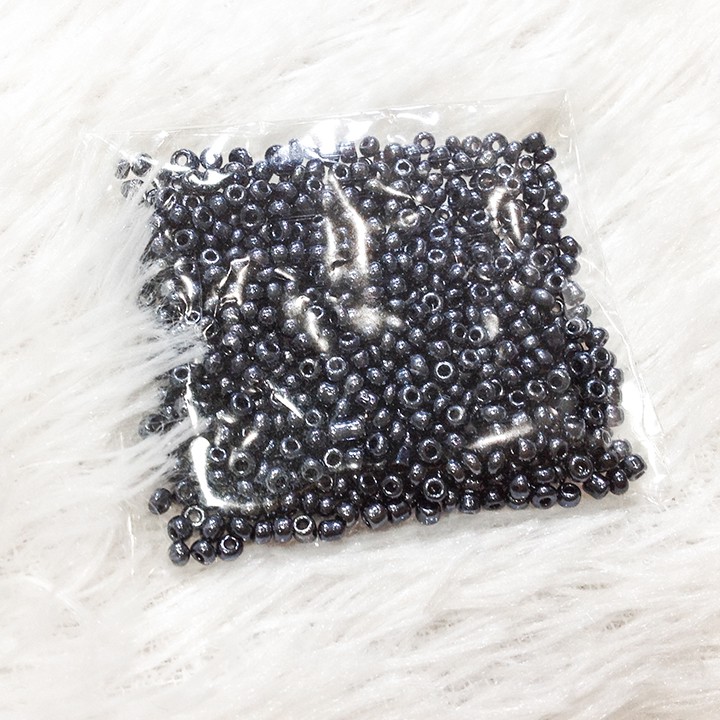 Hạt cườm kết áo nhiều màu tone tím 2mm trang trí váy đầm