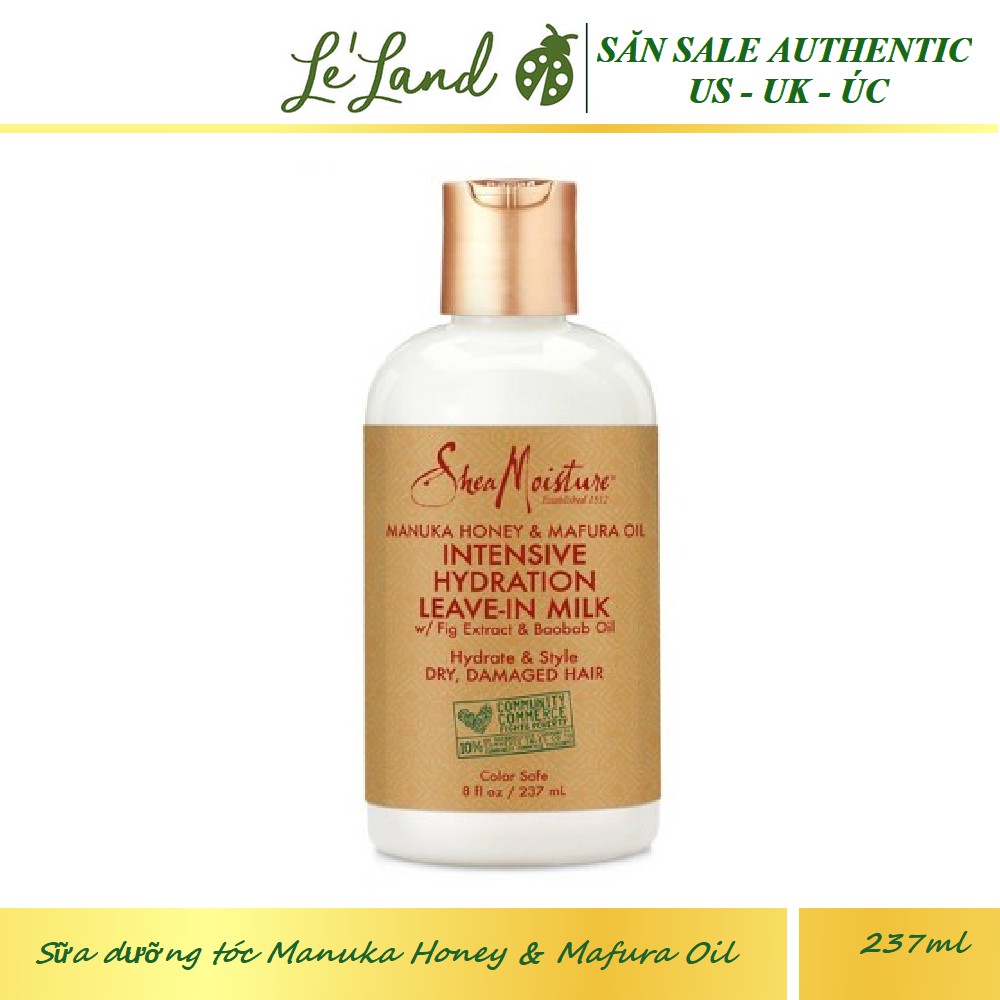 Bill US - Sữa dưỡng tóc Shea Moisture SheaMoisture Manuka Honey &amp; Mafura Oil Intensive Hydration Leave-In Milk for Hair