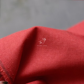 Vải linen bột dày dặn màu đỏ