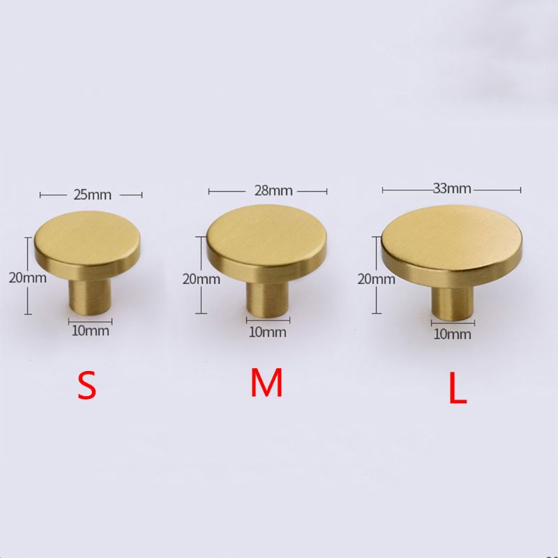 Tay Nắm Cửa Tủ Bằng Đồng Thau Hình Tròn Cổ Điển