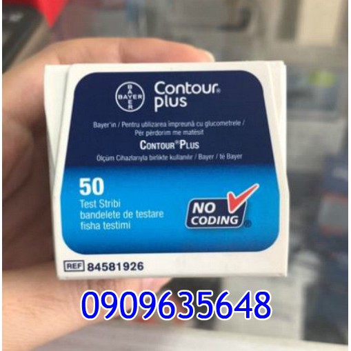 Que thử đường huyết Bayer Contour Plus 50