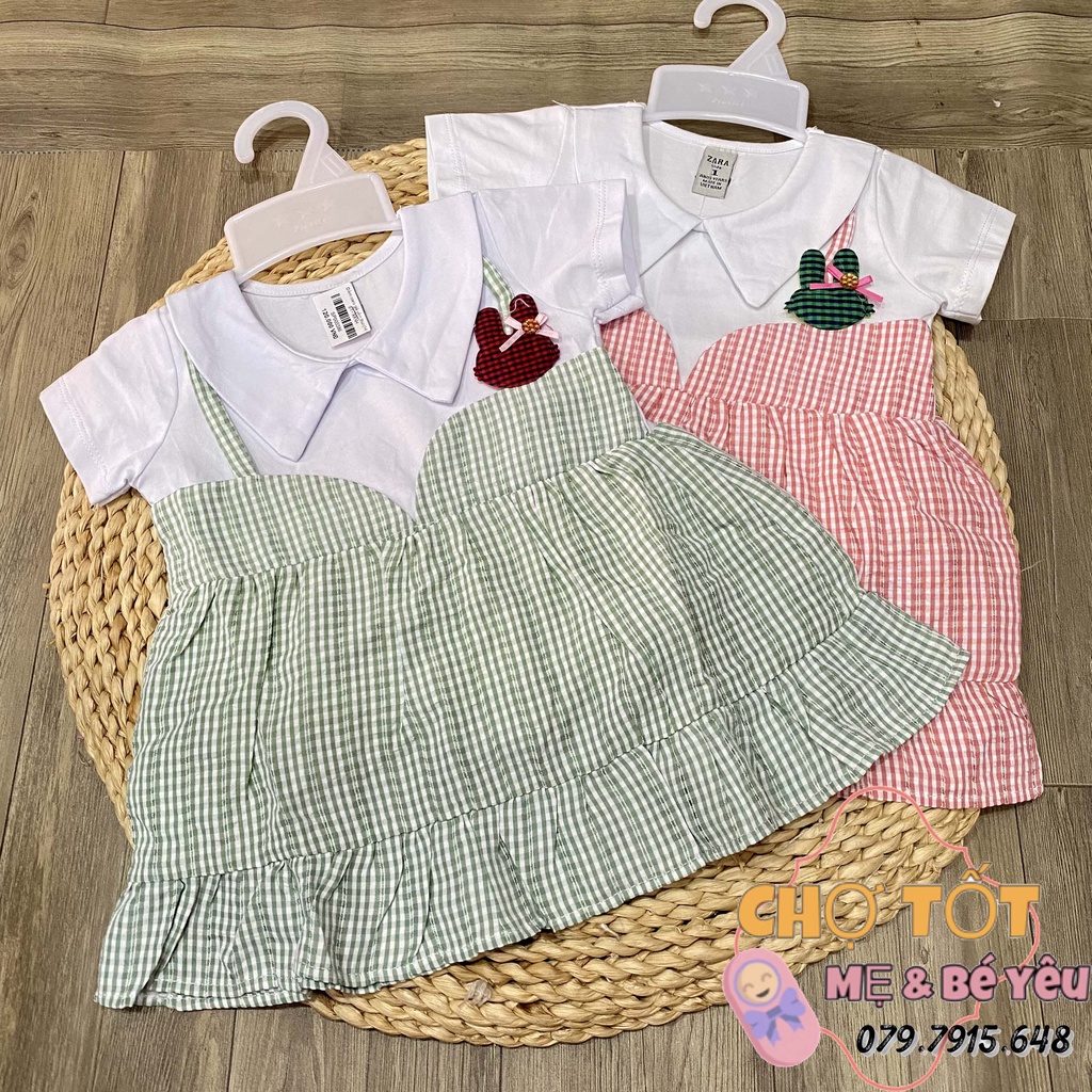 Set đầm thun kate hàn giả yếm siêu xinh (1-5