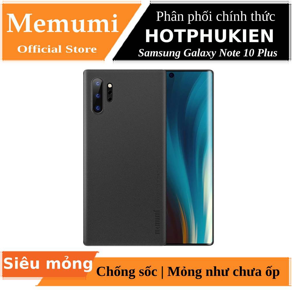 Ốp lưng chống sốc cho Samsung Galaxy Note 10 / Note 10 Plus siêu mỏng 0.3mm mặt lưng nhám chính hãng Memumi
