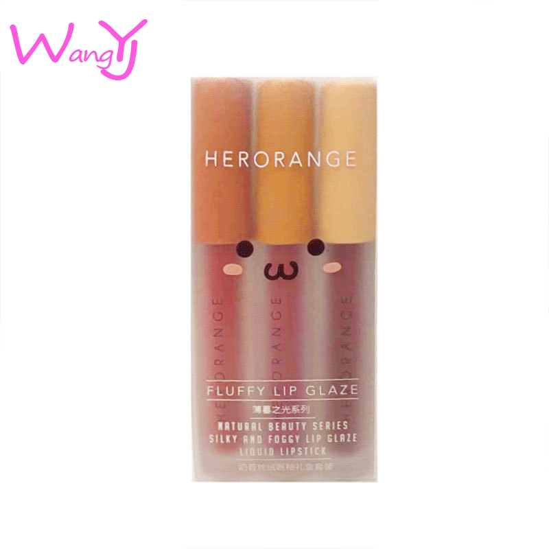 [Hàng mới về] Bộ 3 Thỏi Son Kem Lì Mịn Như Nhung Herorange Vỏ Màu Trắng | BigBuy360 - bigbuy360.vn