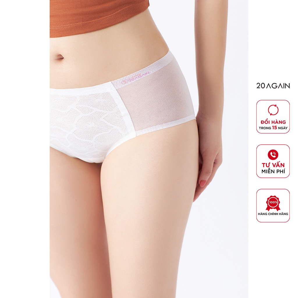 Quần lót nữ không đường may phối lưới 20Again, kháng khuẩn khử mùi, sexy quyến rũ QUA0092 | BigBuy360 - bigbuy360.vn