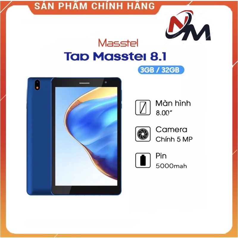 Máy tính bảng Masstel Tab 8.1 (3GB/32GB) - Hàng Chính Hãng,Full hộp , nguyên seal