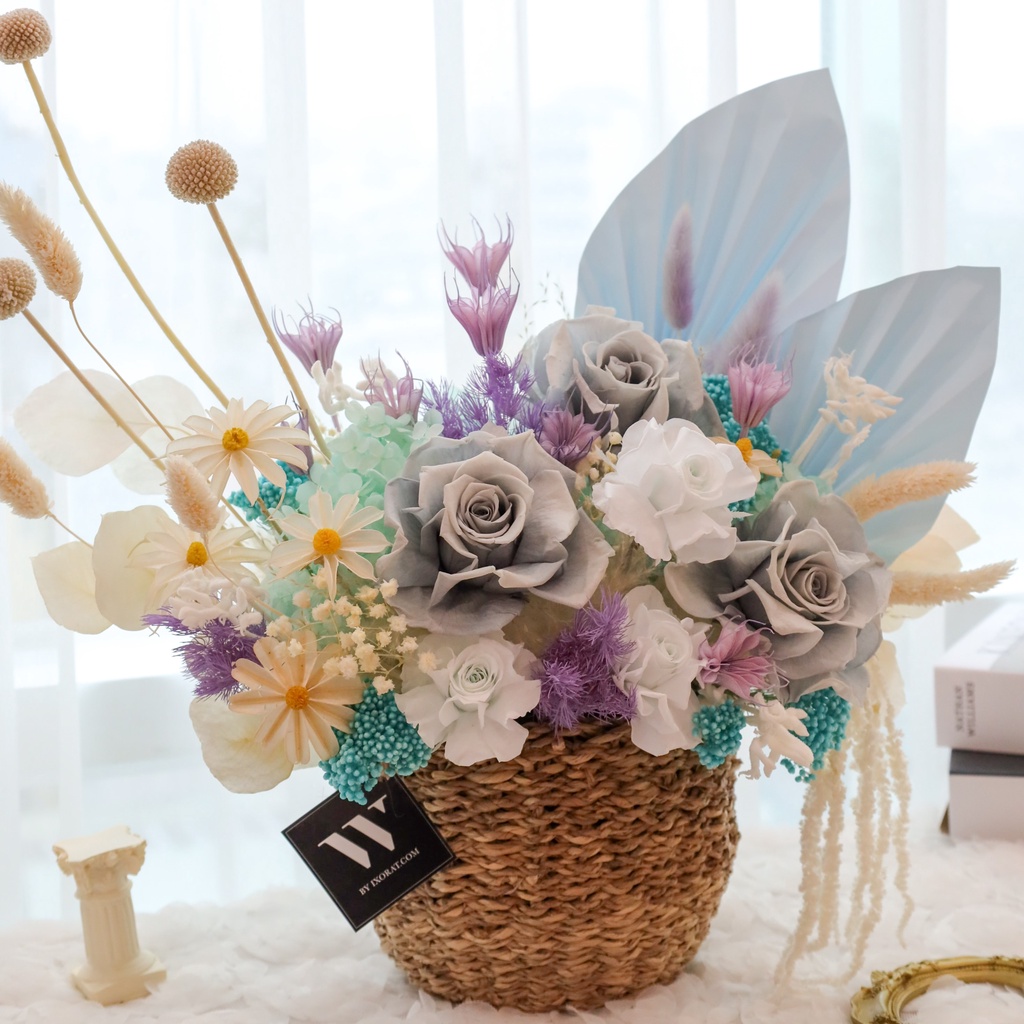 [PRE-ORDER 1 ngày] Hoa khô cao cấp W by IXORAT [ Điều bất ngờ ] Qùa tặng người yêu bạn bè đồng nghiệp trang trí nhà cửa