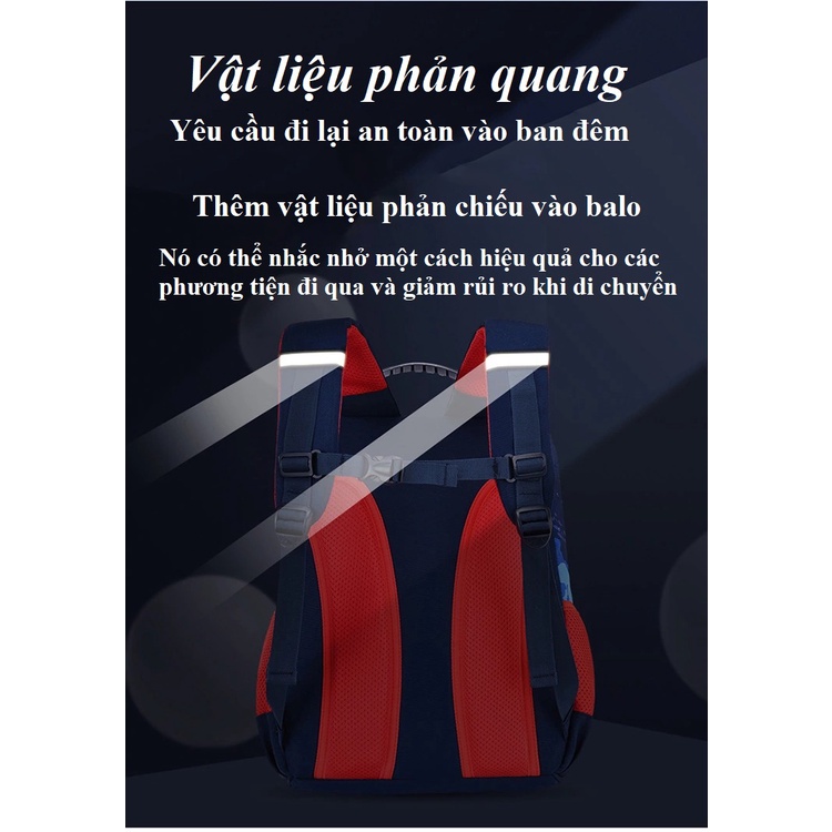 Balo chống gù dáng hộp cho bé trai và bé gái in hình siêu dễ thương 758