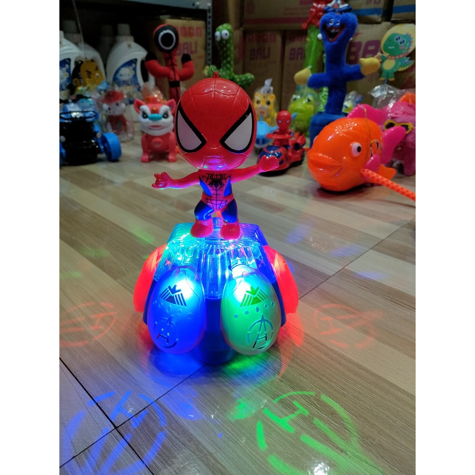 Đồ chơi trung thu, Đèn lồng siêu nhân, spider man, có đèn, có nhạc, múa rất đẹp, chạy pin con thỏ