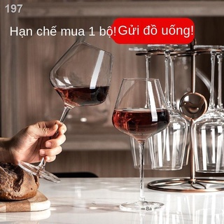 Bộ ly rượu lớn màu đỏ tía Trang chủ pha lê sáng tạo sang trọng tách