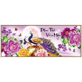 Tranh thêu chữ thập Phu thê viên mãn DLH-88916