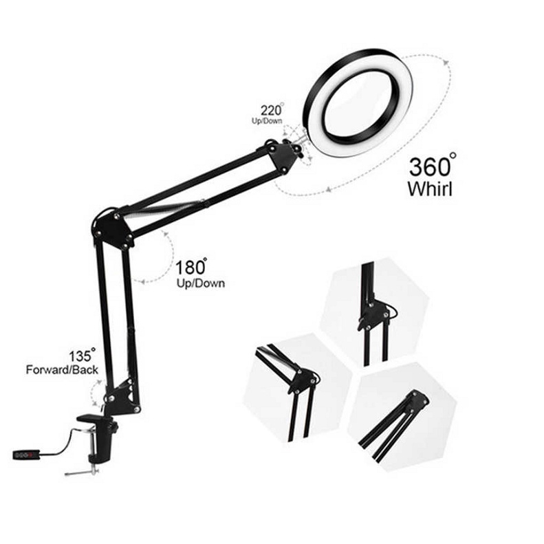 Đèn Học 26cm, Tặng Kèm Kẹp Điện Thoại, Điều Chỉnh Đa Hướng 3 Chế Độ Sáng - Make Up - Quay Livestream Tiktok