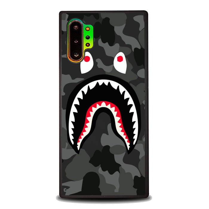 Ốp Điện Thoại Cứng Họa Tiết Bape Shark Hoodie Camo W5258 Diy Cho Samsung Galaxy Note 10 Plus