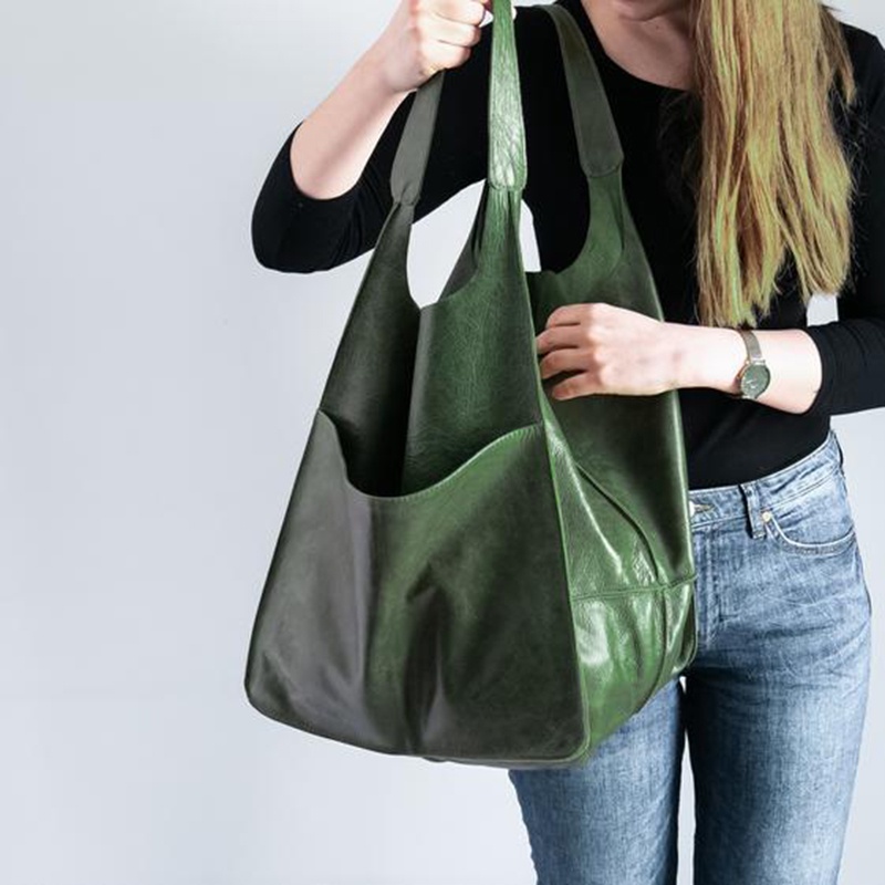 Túi Đeo Vai Cỡ Lớn Bằng Da Mềm Phong Cách Cổ Điển Thời Trang Cho Nữ