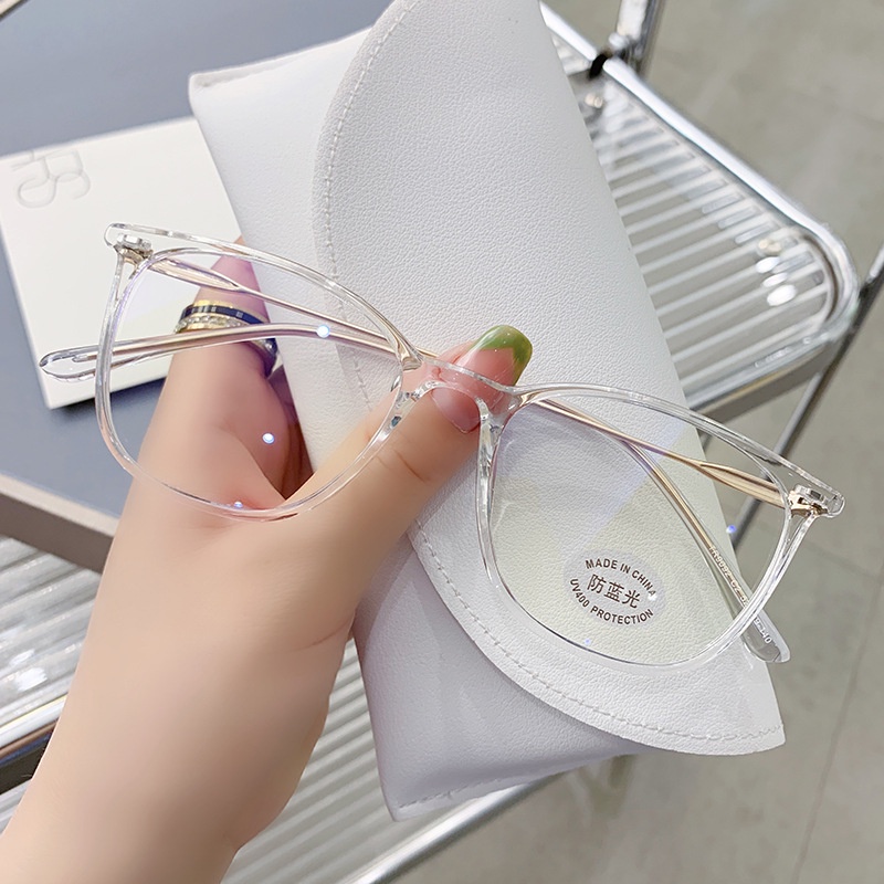 Mắt Kính TR90 Chống Bức Xạ Siêu Nhẹ Phong Cách Hàn Quốc Cho Nam Nữ