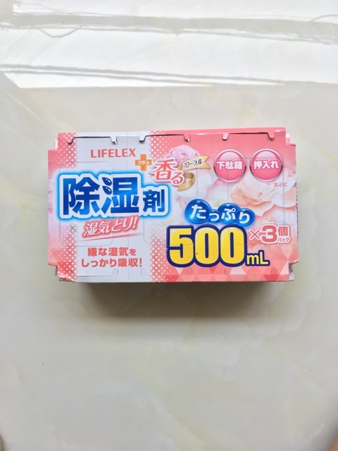 Bộ 3 hộp hút ẩm hương hoa Nhật Bản 500ml