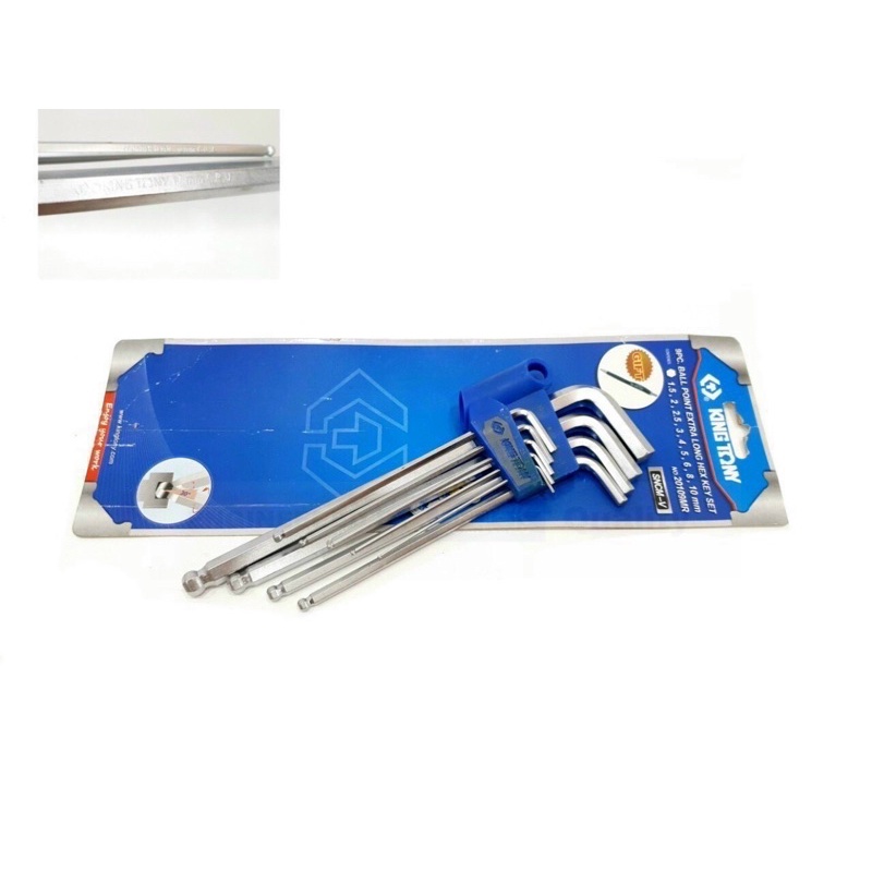 Bộ lục giác chữ L đầu bi 9 cây KINGTONY