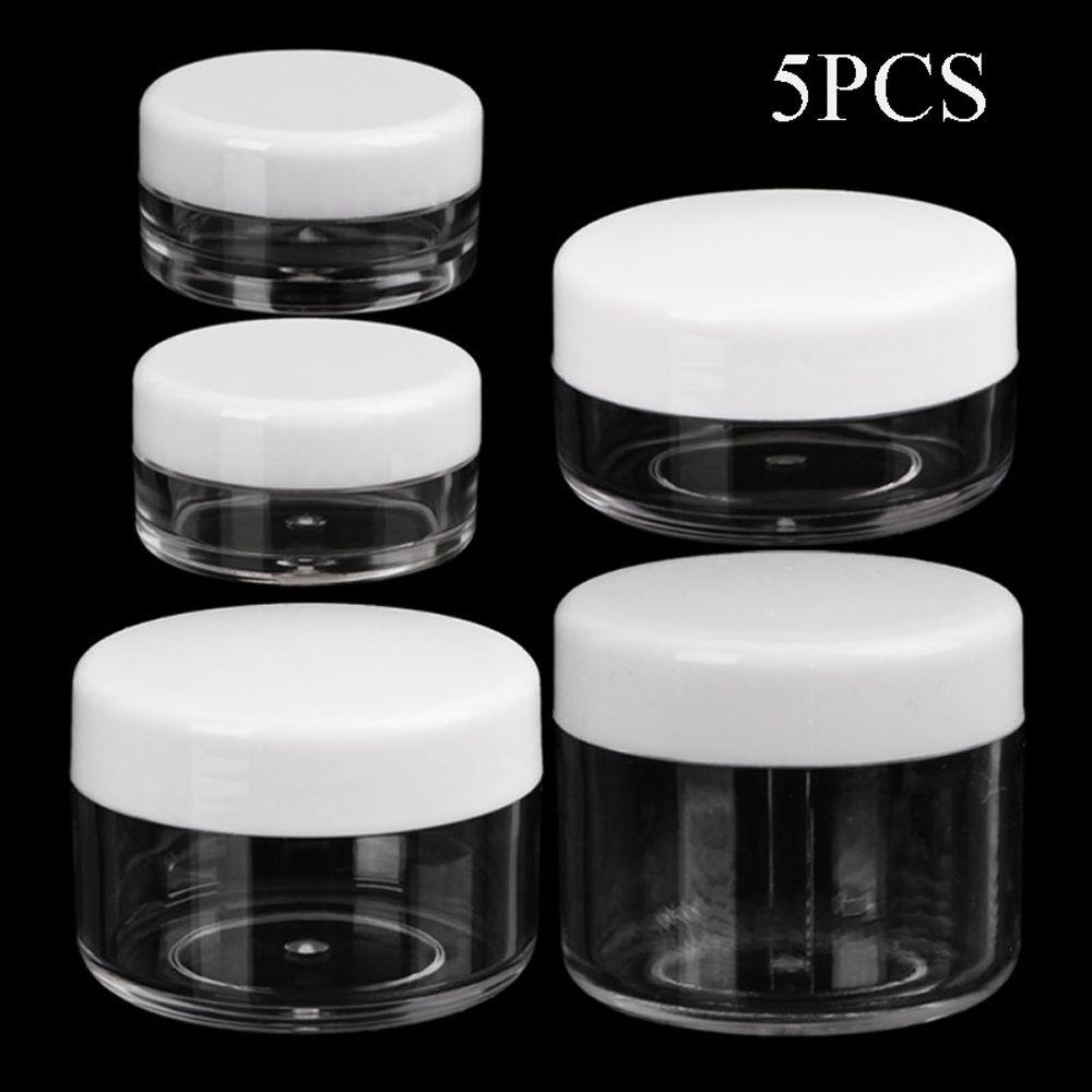 Bộ 5 Hộp Đựng Kem Mỹ Phẩm 3 / 5 / 10 / 15ml Tiện Dụng Mang Theo Du Lịch