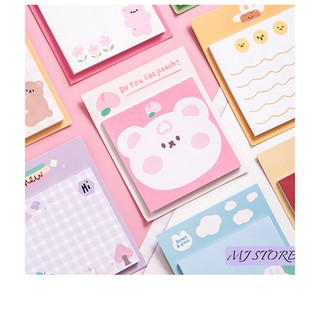 Giấy note cute - 125 tờ (set 5 xấp) - mjstore