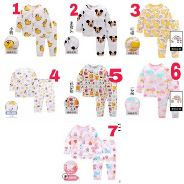 Thanh lý sét 2 Bộ cotton giấy dài tay cho bé