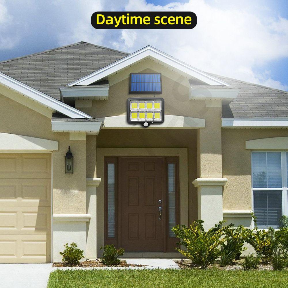 Đèn LED Gắn Tường 100 Bóng COB Năng Lượng Mặt Trời