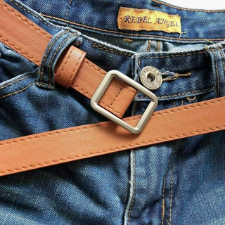 Thắt lưng nữ Ulzzang chữ nhật, không lỗ 2.3cm (hỗ trợ cắt dây nịt) TL006 - Thắt Lưng Giá Tốt