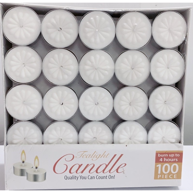 Nến tealight hoa mai 100 viên 4 tiếng không mùi không khói