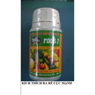 Kích rễ cao cấp Root 2 roots2 USA 100ml - chính hãng cty ROOTS INC USA NOVOZYMES Thiên Đức - logo nổi trên nắp