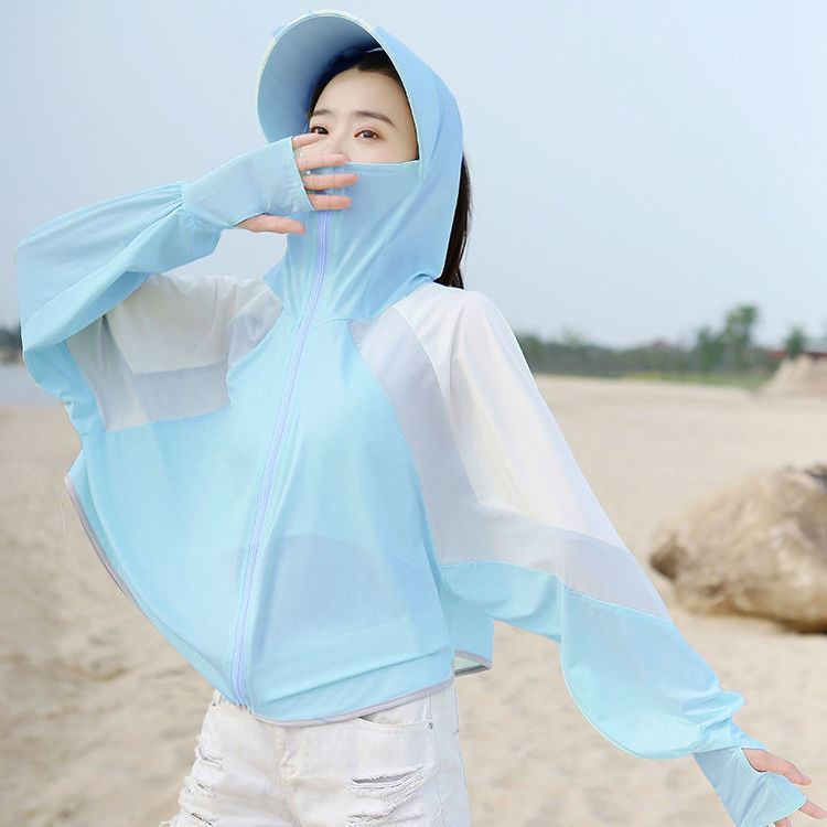 Áo Khoác Chống Nắng Và Tia UV Chất Liệu Lụa Lạnh Mỏng Thoáng Khí Thời Trang Mùa Hè Cho Nữ